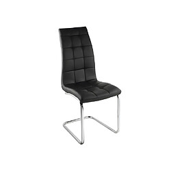 Avis Vente-Unique Lot de 6 chaises NADYA - Simili - Noir