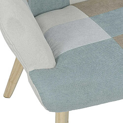 Toilinux Fauteuil Helsinki Patchwork - Bleu pas cher