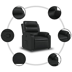 Acheter vidaXL Fauteuil inclinable Noir Similicuir