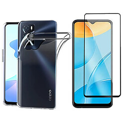 Xeptio Oppo A16 / A16S coque tpu et vitre full noir