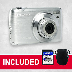 Acheter AgfaPhoto Appareil Photo Numérique Compact Agfa Photo Realishot DC8200SL Argent Housse + Carte SD 16Go incluses