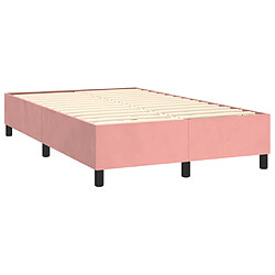 Avis vidaXL Sommier à lattes de lit avec matelas Rose 120x200 cm Velours