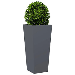 Avis vidaXL Jardinières 2 pcs anthracite 35x35x75 cm acier