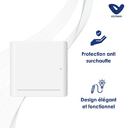 Chauffage électrique chaleur douce Leia - 1000W - blanc - Voltman