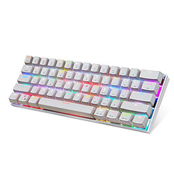 Universal Mini 60% RVB clavier mécanique de jeu 61 touches USB câblé/Bluetooth double mode LED rétroéclairage PC clavier mécanique de jeu | touches (câblé)