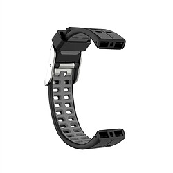 INF Bracelet de montre en silicone pour Polar V800 Noir / Gris