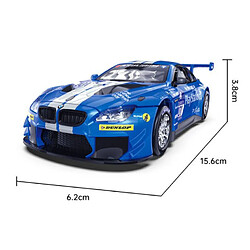 Universal Nouveauté 1: 24 M6 GT3 Le Mans Voiture de course à roues libres Haute grille Sport Voiture de course Modèle Jouet en alliage métallique moulé sous pression Miniature garçon Cadeau | Voiture jouet moulée sous pression (bleu)