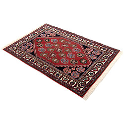 Avis Vidal Tapis de laine 152x105 rouge Kashkuli