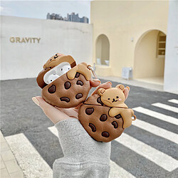 GUPBOO Airpods Coque Housse Étui Protecteur Compatible pour AirPods 3-biscuit drôle ours jolie fille