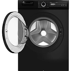 Lave-linge hublot CONTINENTAL EDISON CELL12140IBT - 12 kg - Largeur 59,6 cm - Classe A - 1400 trs/min - moteur induction - noir mat