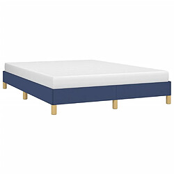 Avis Maison Chic Lit adulte - Lit simple Cadre de lit,Structure du lit Contemporain Bleu 140x190 cm Tissu -MN40587