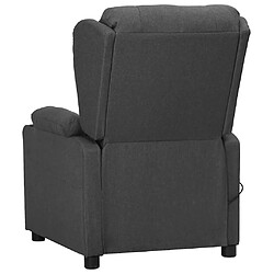 Avis vidaXL Fauteuil de massage inclinable Gris foncé Tissu