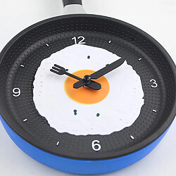 Acheter Horloge murale en forme d'oeuf au plat pour cuisine chambre bleu