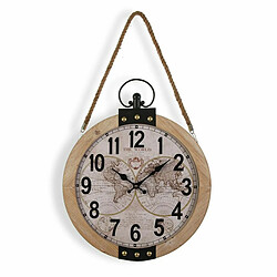 Horloge Murale Versa Mapamundi Bois MDF (40 x 6,5 x 47 cm)