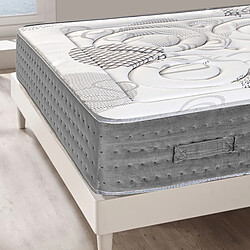 Visiodirect Matelas 90x190 cm NILO à ressorts ensachés, en mousse mémoire de forme, indépendance du couchage, face été/hiver, épaisseur 26 cm pas cher