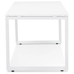 Avis Alterego Bureau droit design 'BAKUS' en bois et métal blanc - 160x80 cm