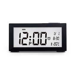 Wewoo Réveils Veilleuse automatique horloge électronique grand écran réveil rétro-éclairage réglable noir