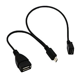 PVC 20cm / 30cm Micro Vers USB Et Micro USB Mâle à Femelle OTG Adaptateur Secteur