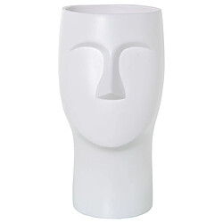 Vase Alexandra House Living Blanc Céramique Visage 17 x 18 x 38 cm