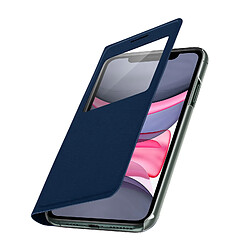 Avizar Housse iPhone 11 Étui à Clapet Fenêtre d'affichage - Bleu nuit