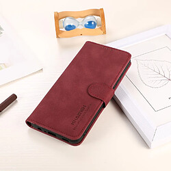 Etui en PU Texture pelucheuse rouge pour votre Samsung Galaxy A22 5G (EU Version)