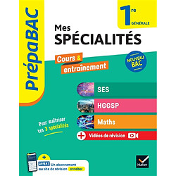 Mes spécialités SES, HGGSP, maths, 1re générale : nouveau bac - Occasion