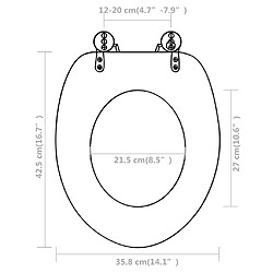 vidaXL Sièges de toilette avec couvercles 2 pcs MDF Blanc pas cher