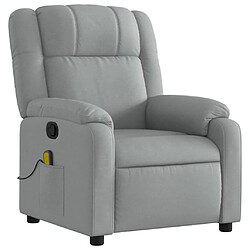 Avis Maison Chic Fauteuil Relax pour salon, Fauteuil de massage inclinable Gris clair Tissu -GKD83798