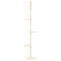 vidaXL Arbre à chat du sol au plafond Crème 267,5-297,5 cm