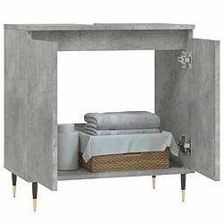 Avis Maison Chic Armoire de bain,Meuble de rangement de salle de bain,Meuble haut gris béton 58x33x60 cm bois d'ingénierie -GKD914294