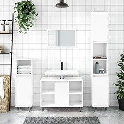 vidaXL Ensemble de meubles de salle de bain 3 pcs blanc brillant