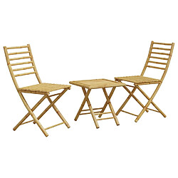 vidaXL Ensemble de bistro 3 pcs bambou