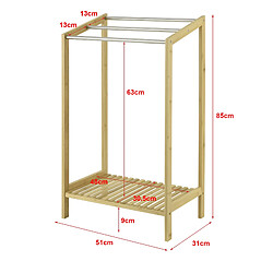 Helloshop26 Porte-serviettes sur pied 51 x 31 x 85 cm bambou 03_0008192
