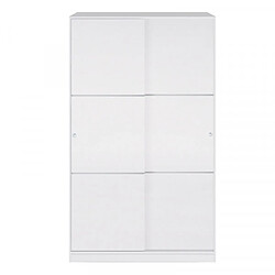 Dansmamaison Armoire coulissante 2 portes Blanc - RAFU