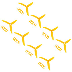 Avis 8 pièces 4 paires 5030 prop cw ccw hélice pour rc qav250 rc quadcopter jaune