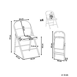 Avis Beliani Lot de 4 chaises SPARKS Gris clair