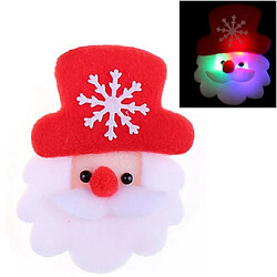 Wewoo Décoration de Noël à porter 12 PCS Santa Style Flash Light Arbre Broche