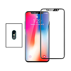 PHONECARE Kit Film Caméra Arrière + Film de Verre Trempé 5D Full Cover pour iPhone X / XS