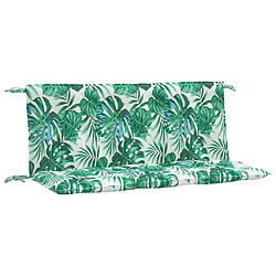 vidaXL Coussins de banc de jardin lot de 2 motif de feuilles