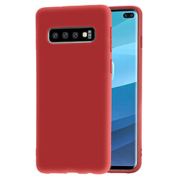 Wewoo Coque Souple Étui de protection en TPU pour Galaxy S10 + rouge