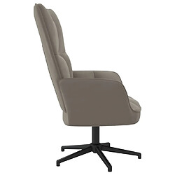 Avis vidaXL Chaise de relaxation Gris clair Velours