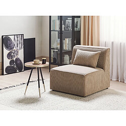 Beliani Module fauteuil en velours côtelé taupe pour canapé LEMVIG