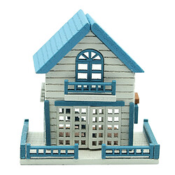 Acheter Échelle 1:12 Bricolage En Bois Maison De Poupée Artisanale Projet Miniature Jouet Cadeaux Bleu