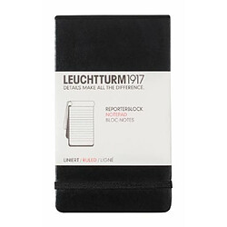 Leuchtturm1917 327986 Bloc reporter pocket A6 185 pages numérotées Noir - Ligné