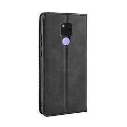 Avis Wewoo Housse Coque Étui en cuir à boucle magnétique avec texture rétro et pour HuMate 20 X, support emplacements pour cartes porte-monnaie (noir)