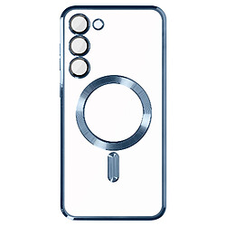 Avizar Coque MagSafe pour Samsung S23 Plus protection caméra Transparent / Bleu