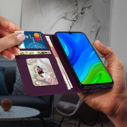 Avizar Housse Huawei P smart 2020 Étui Folio Porte carte Support Vidéo - violet pas cher