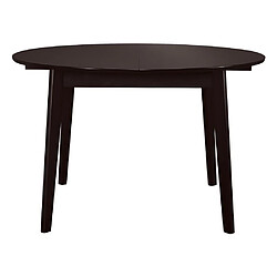 Vente-Unique Table ovale extensible TIFFANY - 4 à 6 personnes - Hêtre massif - Wengé