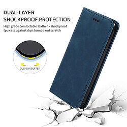 Wewoo Housse Coque Étui en cuir avec rabat horizontal magnétique Business Skin Feel rétro pour Xiaomi 9 bleu marine pas cher