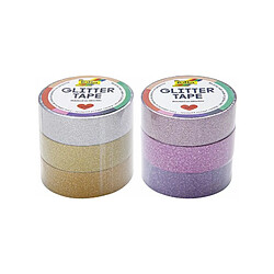 folia Ruban adhésif déco 'Glitter Tape', argent/or clair/or ()